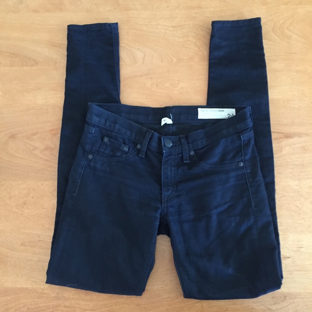 Rag & Bone black legging jeans 30x31
